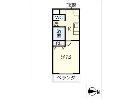 A・CITY鳴海(1K/4階)の間取り写真