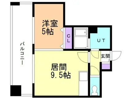 ラフレ28(1LDK/5階)の間取り写真