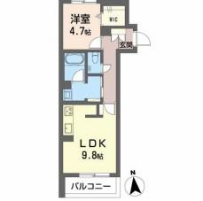 シャーメゾン大町(1LDK/3階)の間取り写真