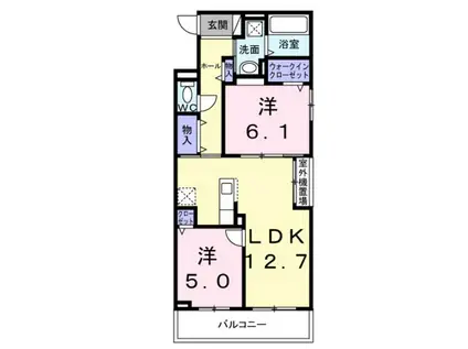 サンリットII(2LDK/2階)の間取り写真