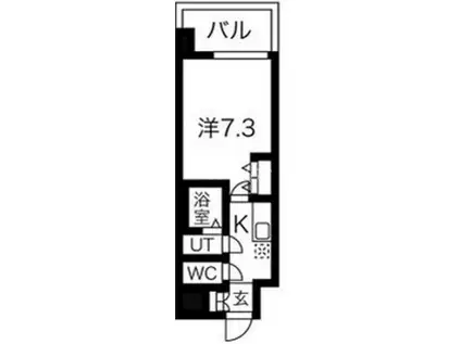 LIVIAZ SHIN-OSAKA CIEL(1K/8階)の間取り写真