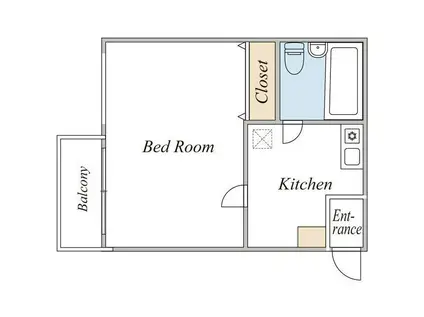小山マンション(1K/2階)の間取り写真