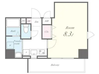 メルヴェーユ(1K/5階)の間取り写真