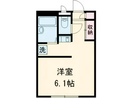 ミストラル西庄(ワンルーム/1階)の間取り写真