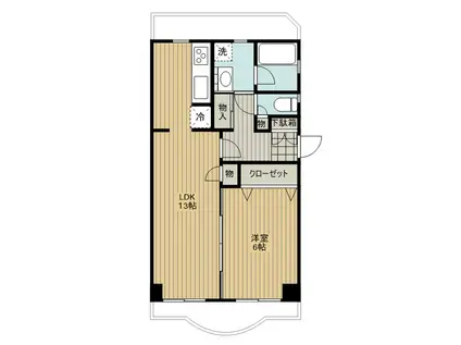 クレアネックス(1LDK/2階)の間取り写真