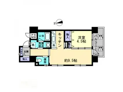 リヴェール(1LDK/5階)の間取り写真