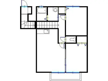 ソレジオ東新町(2LDK/2階)の間取り写真