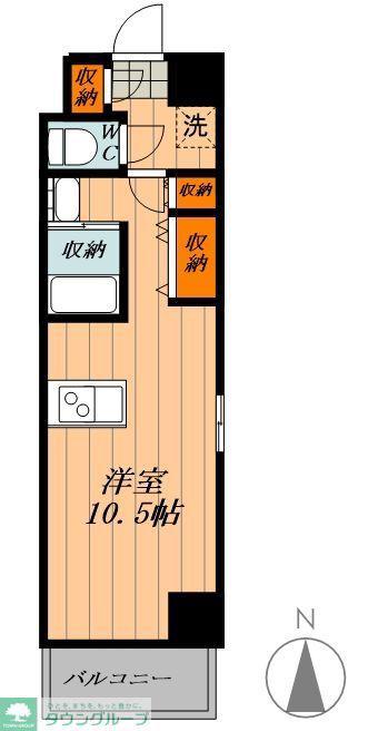 エルミタージュ名駅西(1K/7階)の間取り写真