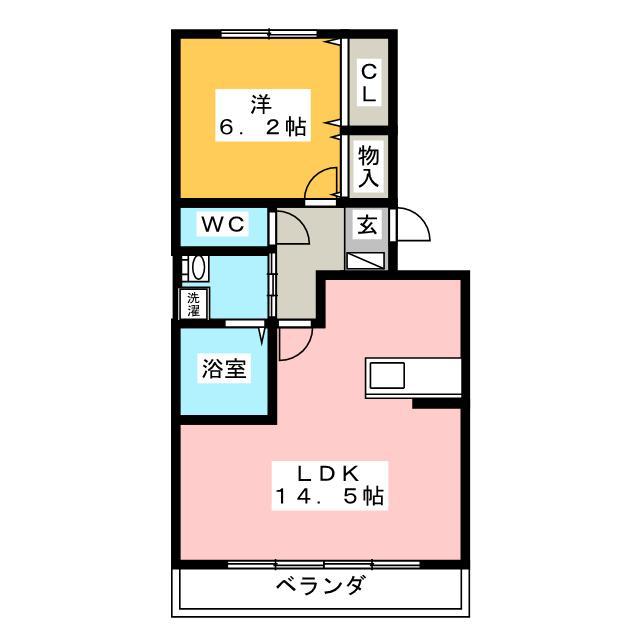 ラフィーネ・DUO(1LDK/3階)の間取り写真
