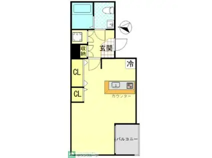 CFジオーレ大師駅前(ワンルーム/1階)の間取り写真