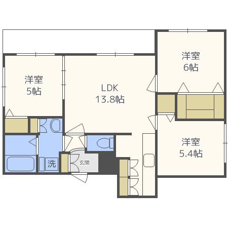 GRAND ASTER(3LDK/2階)の間取り写真