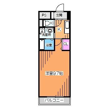 オリーブ白鷺(1K/1階)の間取り写真