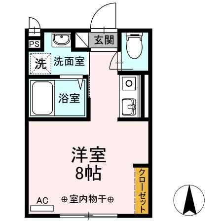 大和D-ROOMSUNEI A(1K/2階)の間取り写真