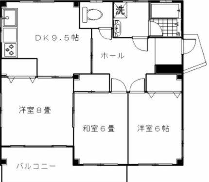 アーバン大門(3DK/2階)の間取り写真