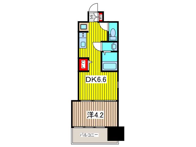オーパスホームズ川口(1DK/5階)の間取り写真