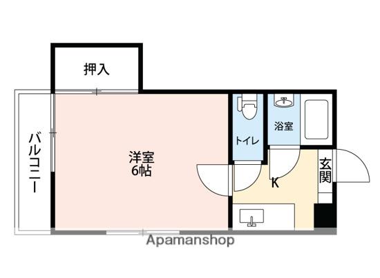 ストリーム原(1K/2階)の間取り写真