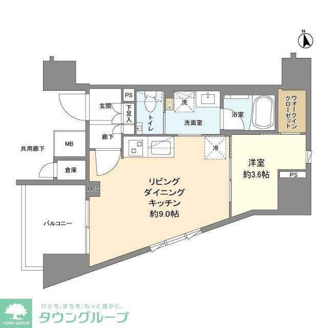 ルジェンテ板橋(1LDK/7階)の間取り写真