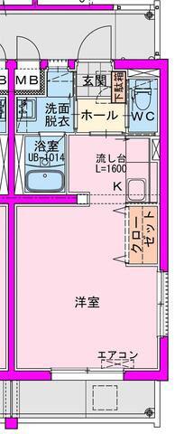FUKUNASU 江平東(ワンルーム/3階)の間取り写真
