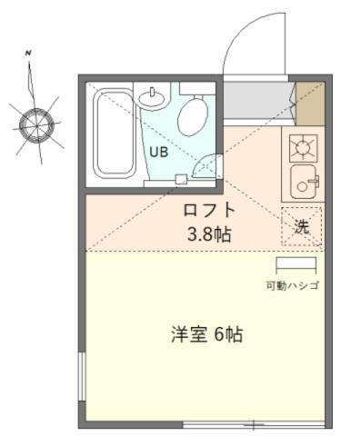 ユナイトステージHIRASAKU(ワンルーム/1階)の間取り写真