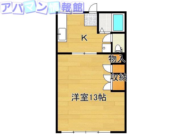 グランフォール(1K/1階)の間取り写真