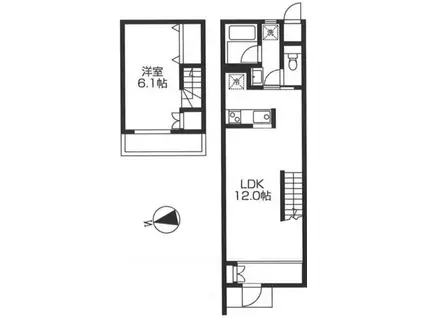 プリンセスライン石神井台(1LDK/1階)の間取り写真