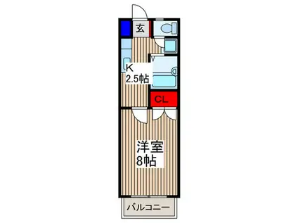 メゾンローゼ(1K/3階)の間取り写真