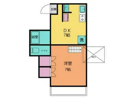 コーポ小林(1DK/2階)の間取り写真