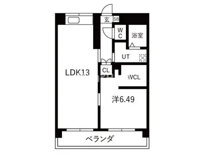 クリエイティブ一宮(1LDK/7階)の間取り写真