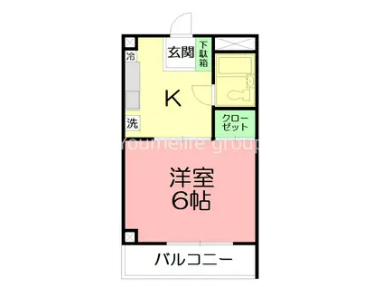 ステラコート(1K/3階)の間取り写真