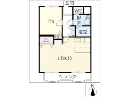 コーエーマンション(1LDK/3階)の間取り写真