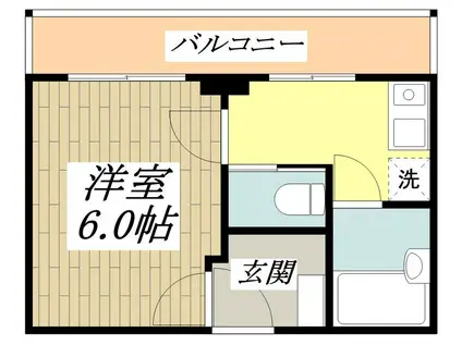 ウィスタリアハウス(1K/2階)の間取り写真