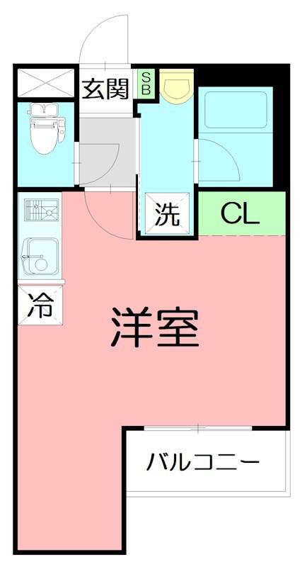 LIFESHIP G APRICOT(ワンルーム/2階)の間取り写真
