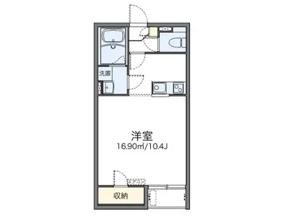 レオネクスト大(1K/1階)の間取り写真