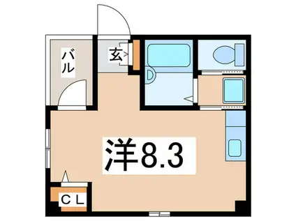 ハイム横浜(ワンルーム/4階)の間取り写真