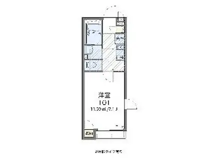 つくばエクスプレス 六町駅 徒歩18分 2階建 築11年(1K/1階)の間取り写真