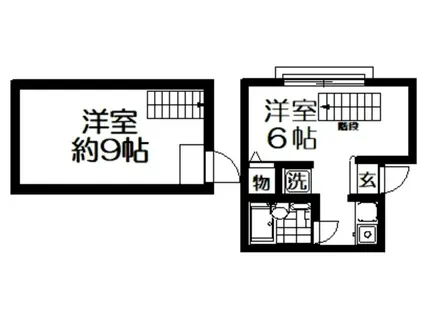 ストークアパートメント禁野本町(2K/2階)の間取り写真