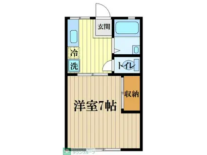 加藤ハイツ(1K/2階)の間取り写真