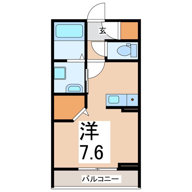 シャーメゾンMAPLE(ワンルーム/2階)の間取り写真