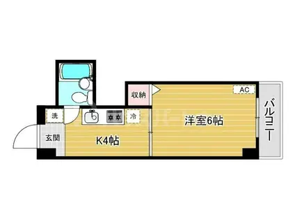 リファレンス谷塚(1K/3階)の間取り写真