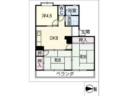 メゾン山田(3DK/3階)の間取り写真
