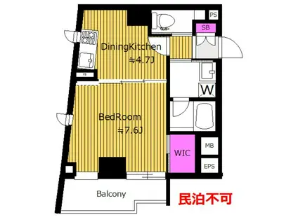 人気の代々木エリア  アヴニール元代々木 P(1DK/5階)の間取り写真