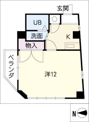 ドエル植田南(1K/7階)の間取り写真