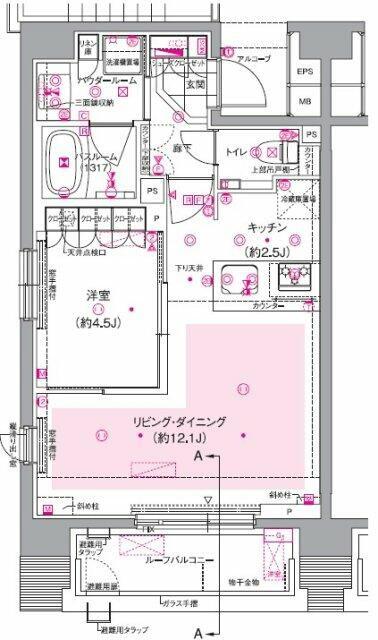 ガーラ・レジデンス本郷三丁目(1LDK/11階)の間取り写真