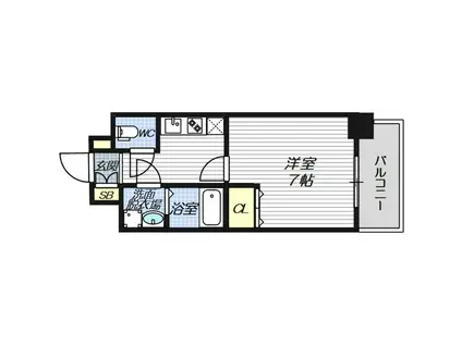 エスリード西宮北口第2(1K/7階)の間取り写真