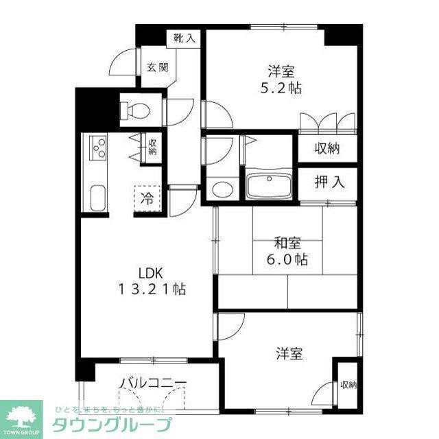 幕張イースト(3LDK/1階)の間取り写真