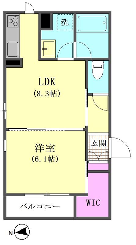 ブルーム ステージ(1LDK/1階)の間取り写真