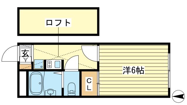 細江マンション(1K/2階)の間取り写真