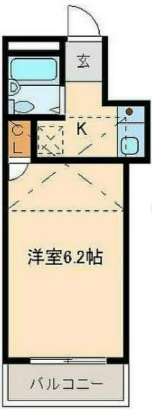 レオパレス茅ヶ崎第一(1K/2階)の間取り写真