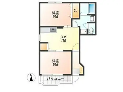 スイートシーズンI・II・III(2DK/1階)の間取り写真