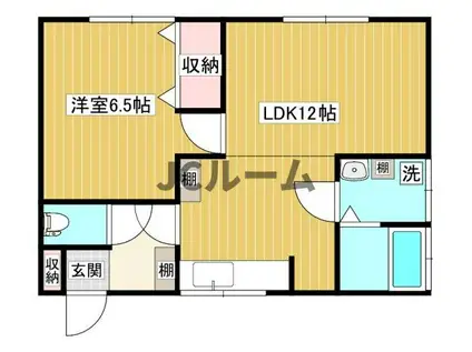 コーポ田園(2LDK/2階)の間取り写真